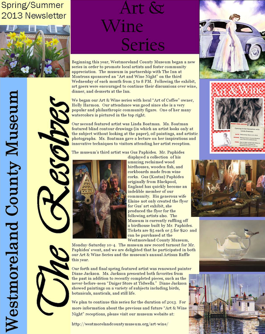 2013 Spring Museum Newsletter