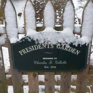 Presidential Garden with snow aerial cropped